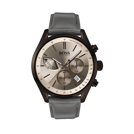 Hugo Boss 1513603 Grand Prix Men's Wrist Watch Chrono Leather Band