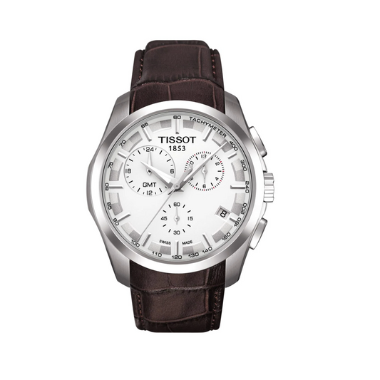 Tissot Brown Leather White Dial - T035439