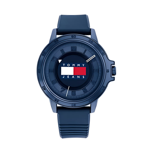 Tommy Hilfiger Men's Analog Quartz Watch with Silicone Strap 1792034, Blue