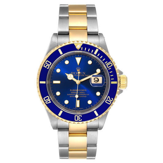All photos are of the actual watch in stock  Rolex Submariner Blue Dial Steel Yellow Gold